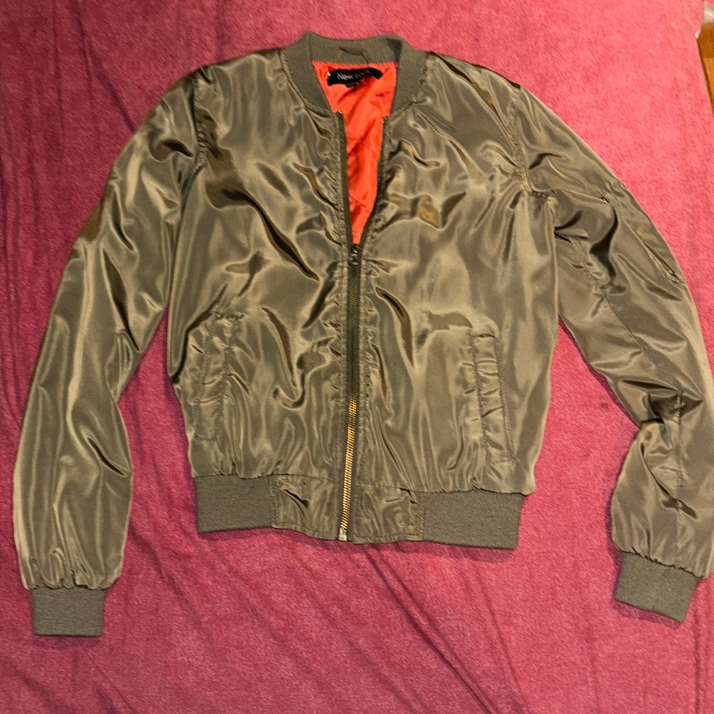 Army green bomber jacket